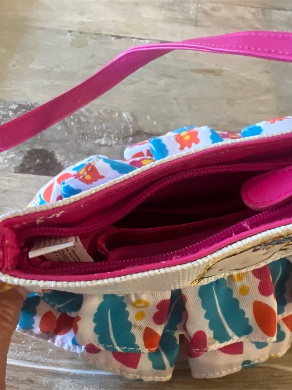 Hello Kitty Vintage 2006 Pink and White Mini Skirt Ruffle Kids Purse